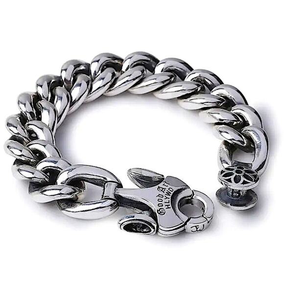 Stainless Steel Cuban Chain Link Bracelet - Picture 10 of 15